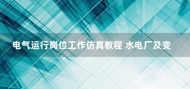 电气运行岗位工作仿真教程 水电厂及变电站生产性实训